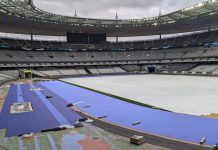 На стадіоні Парижу укладають доріжки оригінального кольору – такого на Олімпійських Іграх ще не було