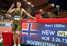 Якоб Інгебрігтсен оновив європейський рекорд на 1500 метрів, пробігши дистанцію найшвидше в світі за останні 9 років